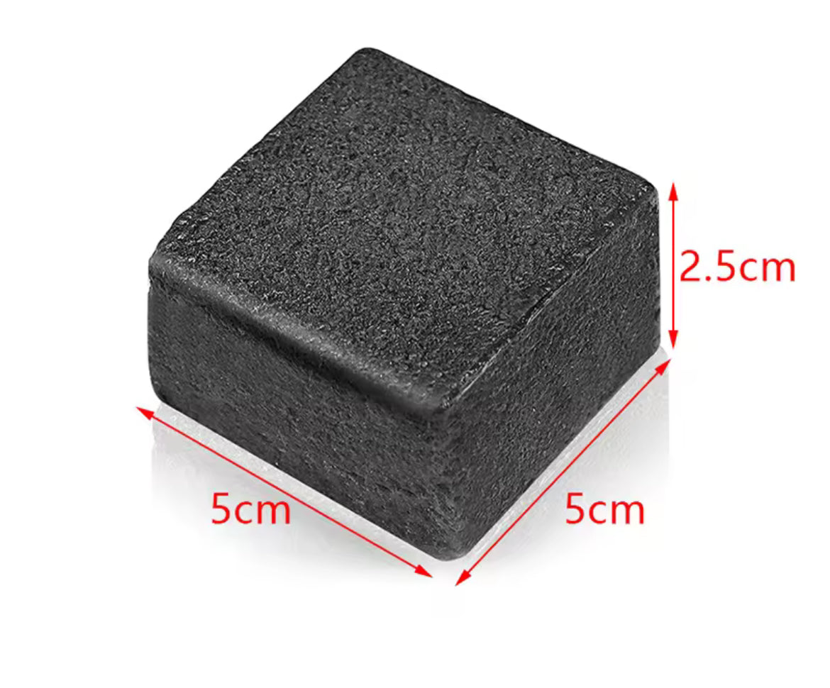 Size of the eraser. The height is 2.5cm, length is 5cm, breadth is 5cm.