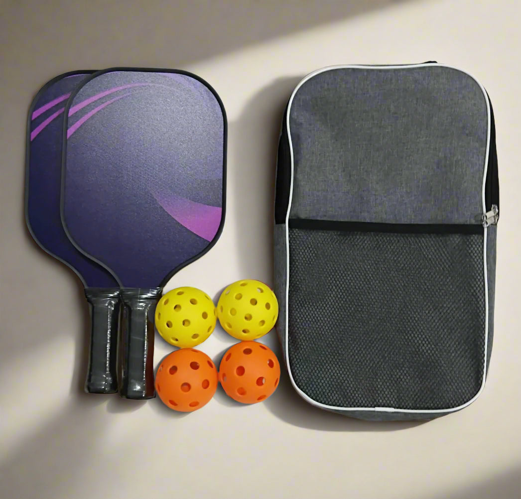 Black and White Pickleball Paddle Set