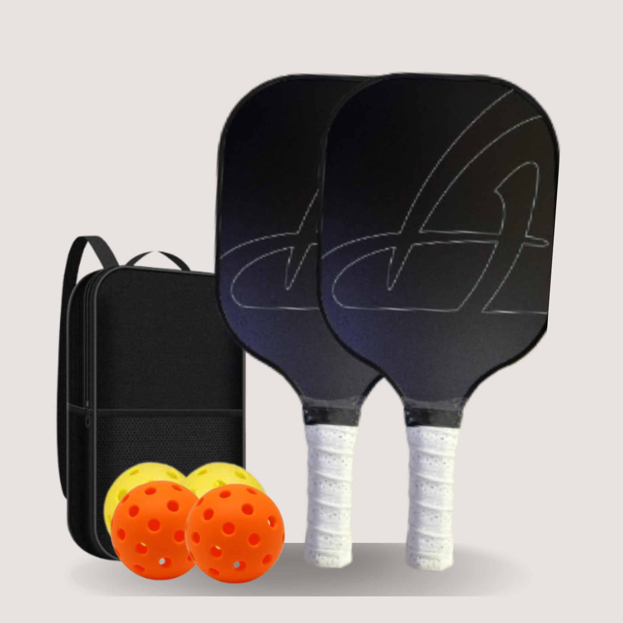 Black and White Classic Pickleball Set