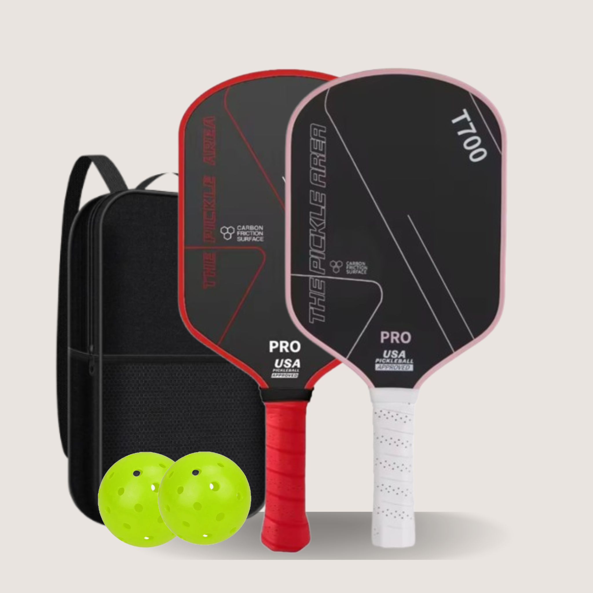 Pink & Red  T700 16mm Paddle Set