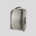 Gray shoe bag on a light gray background