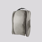 Gray shoe bag on a light gray background