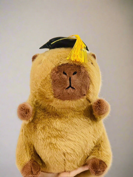 Brown Capybara Graduation bear with graduation hat