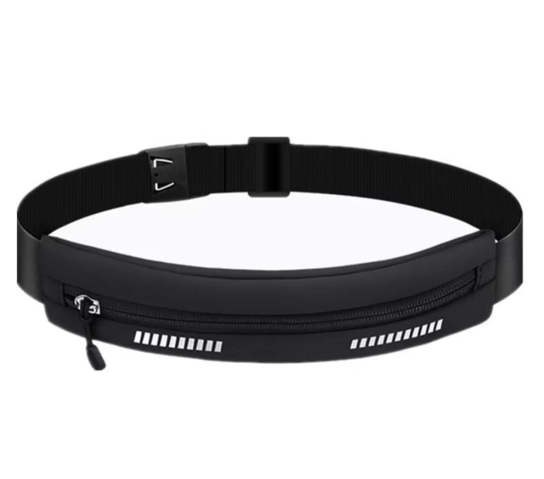 Black sports waist bag