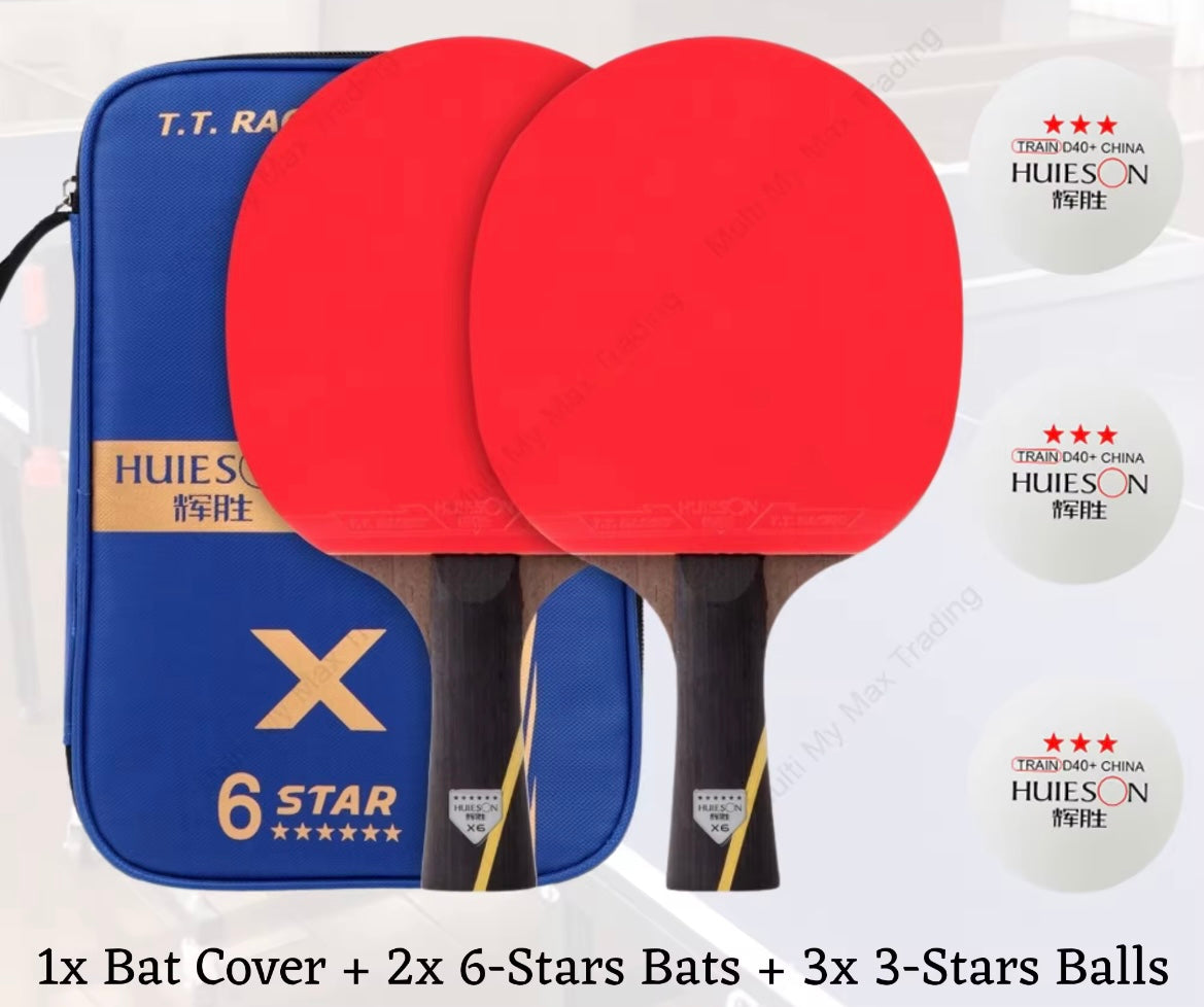 Huieson 5 star Table tennis set / Ping pong bats x 2