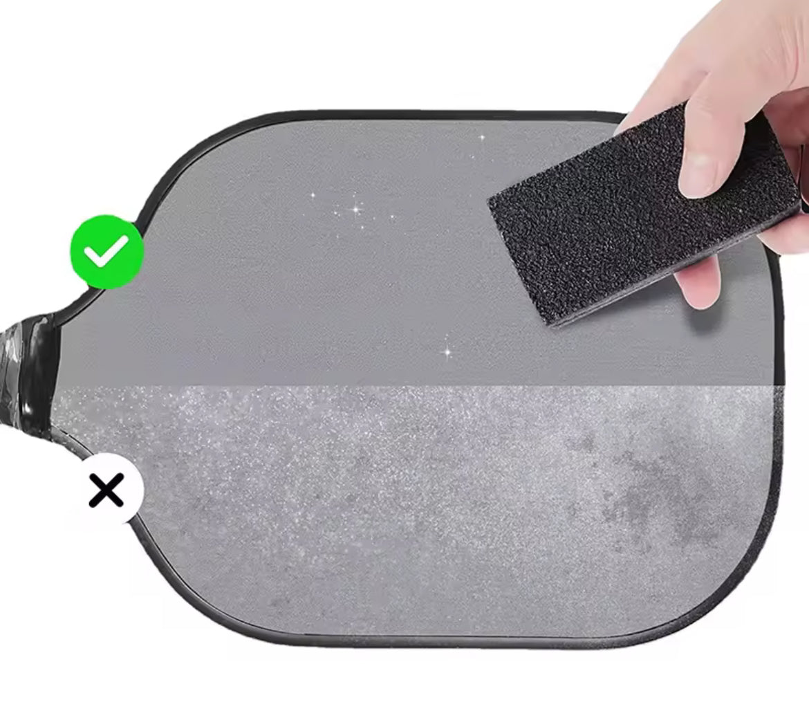 Shows the before and after of the paddle 