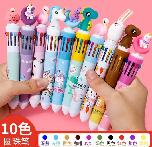 Pen Dino 10 Warna - set 10