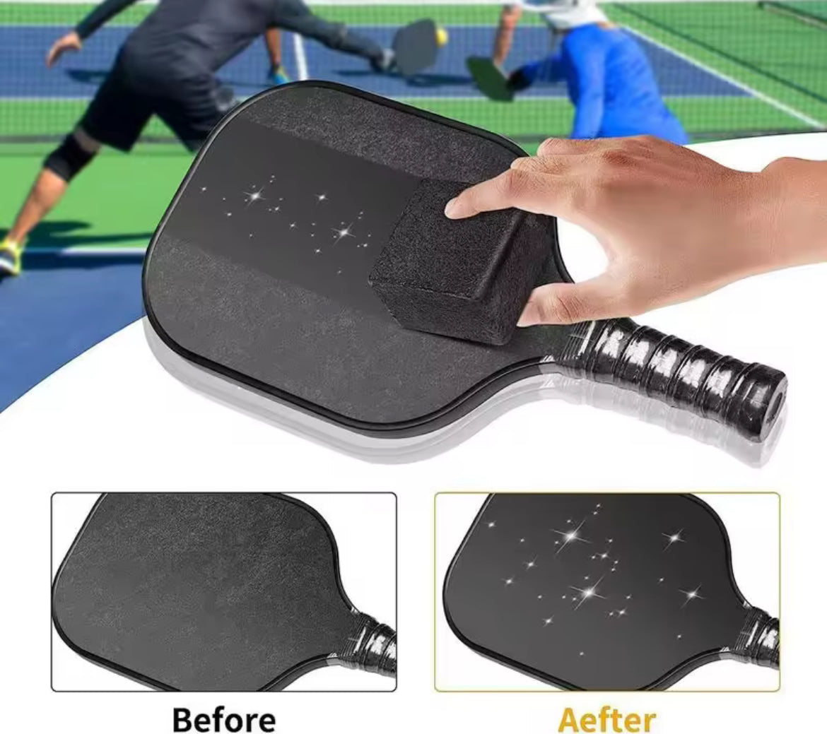 Shows the before and after of the paddle. 