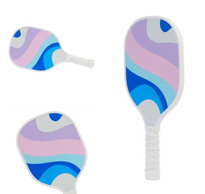 Pink Swirl Pickleball Paddle - Wooden