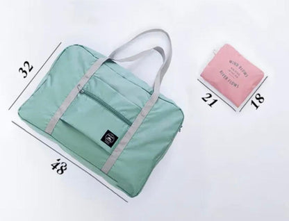 The length of the foldable bag when its folded is 21cm x 18cm , when its unfolded, it is 48cm x 32cm